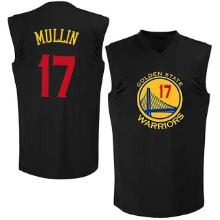 Men's Chris Mullin Golden State Warriors Gold Swingman Black New Fashion Jersey