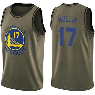 Men's Chris Mullin Golden State Warriors Gold Swingman Green Salute to Service Jersey