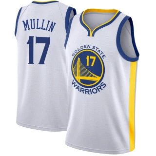 Men's Chris Mullin Golden State Warriors Gold Swingman White Jersey - Association Edition