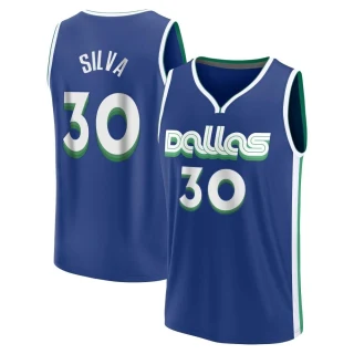 Men's Chris Silva Dallas Mavericks Blue Fast Break 2022/23 City Edition Jersey