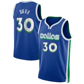 Men's Chris Silva Dallas Mavericks Blue Swingman 2022/23 City Edition Jersey
