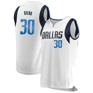 Men's Chris Silva Dallas Mavericks White Fast Break Jersey - Association Edition