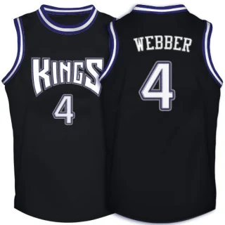 Men's Chris Webber Sacramento Kings Black Swingman Throwback Jersey