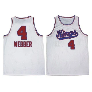 Men's Chris Webber Sacramento Kings White Authentic New Throwback Jersey