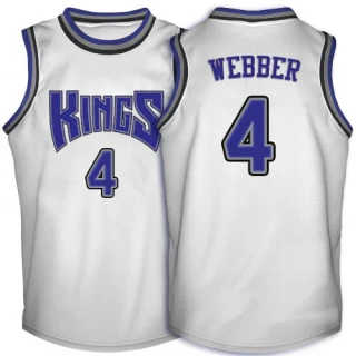 Men's Chris Webber Sacramento Kings White Swingman Throwback Jersey