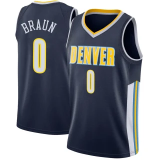 Men's Christian Braun Denver Nuggets Navy Swingman Jersey - Icon Edition