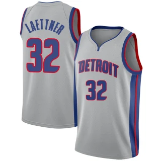 Men's Christian Laettner Detroit Pistons Swingman Silver Jersey - Statement Edition