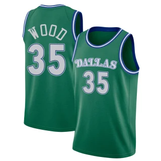 Men's Christian Wood Dallas Mavericks Green Swingman 2020/21 Hardwood Classics Jersey