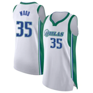 Men's Christian Wood Dallas Mavericks White Authentic 2021/22 City Edition Jersey