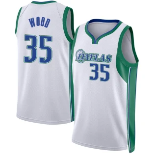 Men's Christian Wood Dallas Mavericks White Swingman 2021/22 City Edition Jersey