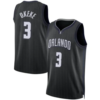 Men's Chuma Okeke Orlando Magic Black Swingman 2022/23 City Edition Jersey