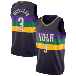 Men's CJ McCollum New Orleans Pelicans Purple Swingman 2022/23 City Edition Jersey