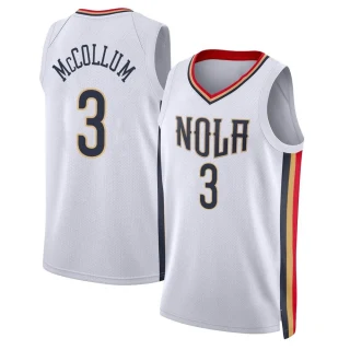 Men's CJ McCollum New Orleans Pelicans White Swingman 2021/22 City Edition Jersey