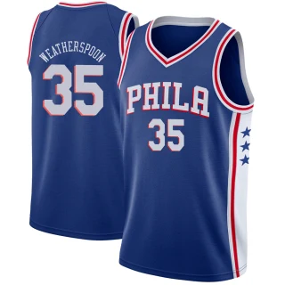 Men's Clarence Weatherspoon Philadelphia 76ers Blue Swingman Jersey - Icon Edition