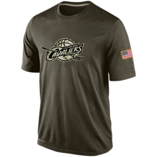 Men's Cleveland Cavaliers Olive Salute To Service KO Performance Dri-FIT T-Shirt