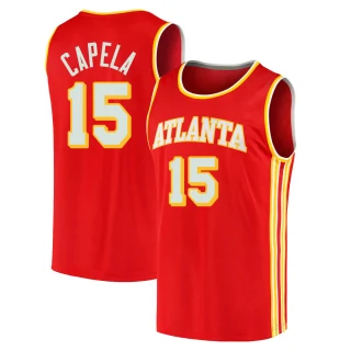 Men's Clint Capela Atlanta Hawks Red Fast Break 2020/21 Jersey - Icon Edition