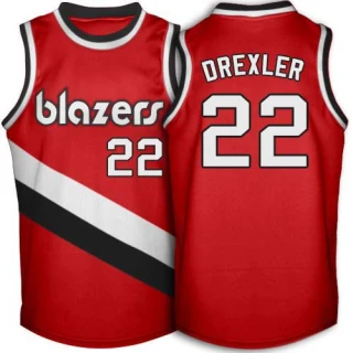 Men's Clyde Drexler Portland Trail Blazers Red Swingman Soul Throwback Jersey