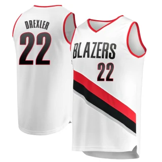 Men's Clyde Drexler Portland Trail Blazers White Fast Break Jersey - Association Edition