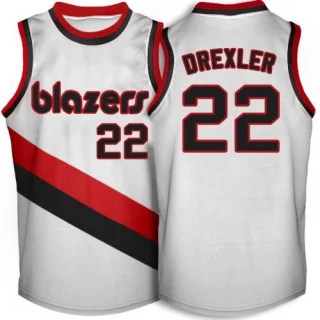 Men's Clyde Drexler Portland Trail Blazers White Swingman Soul Throwback Jersey