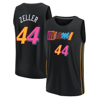 Men's Cody Zeller Miami Heat Black Fast Break 2021/22 Replica City Edition Jersey