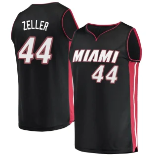Men's Cody Zeller Miami Heat Black Fast Break Jersey - Icon Edition