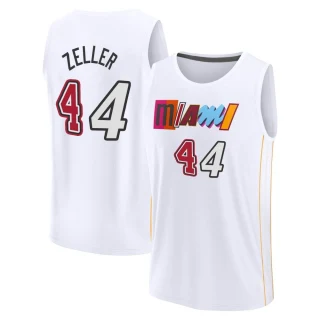 Men's Cody Zeller Miami Heat White Fast Break 2022/23 City Edition Jersey