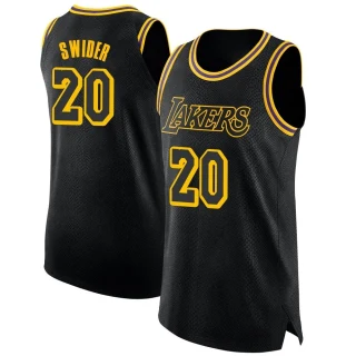 Men's Cole Swider Los Angeles Lakers Black Swingman Jersey - City Edition