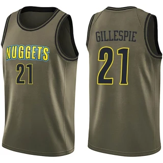 Men's Collin Gillespie Denver Nuggets Green Swingman Salute to Service Jersey