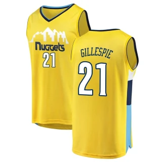 Men's Collin Gillespie Denver Nuggets Yellow Fast Break Jersey - Statement Edition