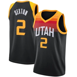 Men's Collin Sexton Utah Jazz Black Swingman Jaz 2021/22 Diamond Icon Edition Jersey