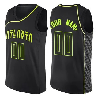 Men's Custom Atlanta Hawks Black Swingman Custom City Edition Jersey