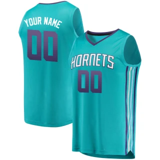 Men's Custom Charlotte Hornets Teal Fast Break Fanatics Brand Custom Jersey - Icon Edition