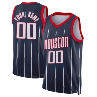 Men's Custom Houston Rockets Navy Swingman Custom 2021/22 City Edition Jersey