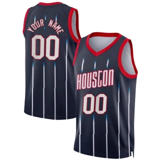 Men's Custom Houston Rockets Navy Swingman Custom 2022/23 City Edition Jersey