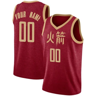 Men's Custom Houston Rockets Red Swingman Custom 2018/19 Jersey - City Edition