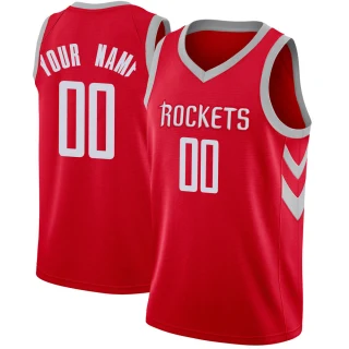 Men's Custom Houston Rockets Red Swingman Custom Jersey - Icon Edition
