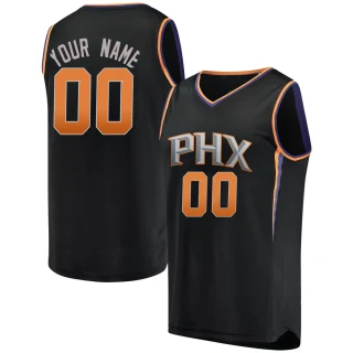 Men's Custom Phoenix Suns Black Fast Break Custom Jersey - Statement Edition