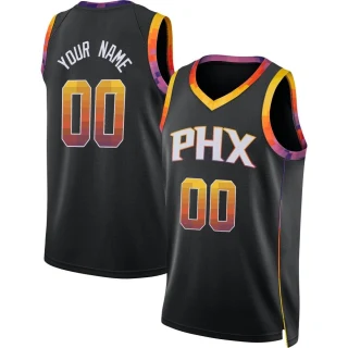 Men's Custom Phoenix Suns Black Swingman Jordan Brand Custom 2022/23 Jersey - Statement Edition