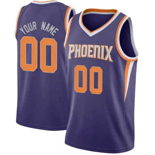 Men's Custom Phoenix Suns Purple Swingman Custom Jersey - Icon Edition