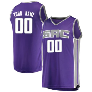 Men's Custom Sacramento Kings Purple Fast Break Custom Jersey - Icon Edition
