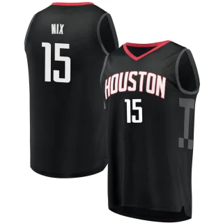 Men's Daishen Nix Houston Rockets Black Fast Break Jersey - Statement Edition
