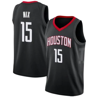 Men's Daishen Nix Houston Rockets Black Swingman Jersey - Statement Edition