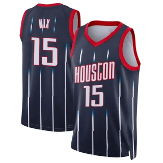 Men's Daishen Nix Houston Rockets Navy Swingman 2021/22 City Edition Jersey