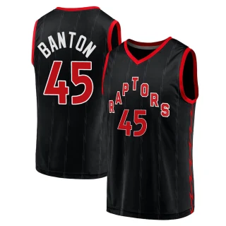 Men's Dalano Banton Toronto Raptors Black Fast Break 2020/21 Jersey - Statement Edition