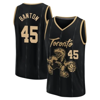 Men's Dalano Banton Toronto Raptors Black Fast Break 2021/22 Replica City Edition Jersey