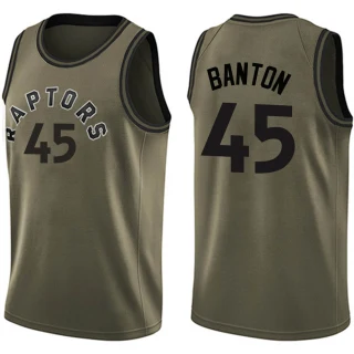 Men's Dalano Banton Toronto Raptors Green Swingman Salute to Service Jersey