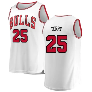 Men's Dalen Terry Chicago Bulls White Fast Break Jersey - Association Edition