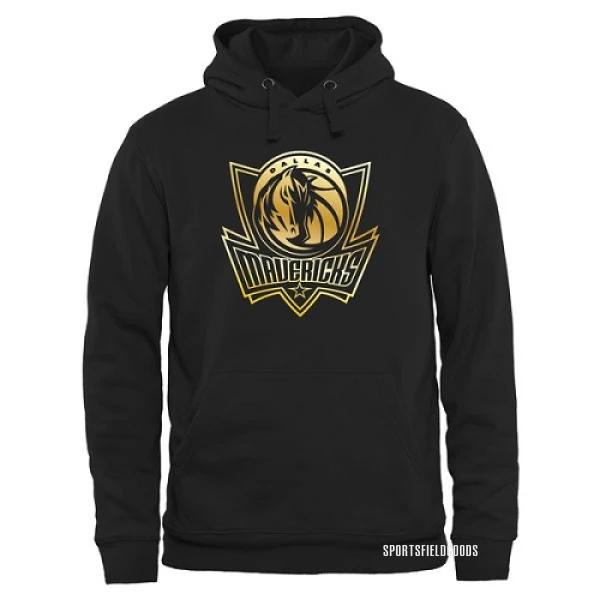 Men's Dallas Mavericks Gold Collection Pullover Hoodie - Black