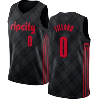 Men's Damian Lillard Portland Trail Blazers Black Swingman Jersey - City Edition