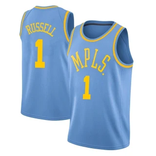Men's D'Angelo Russell Los Angeles Lakers Blue Swingman Hardwood Classics Jersey